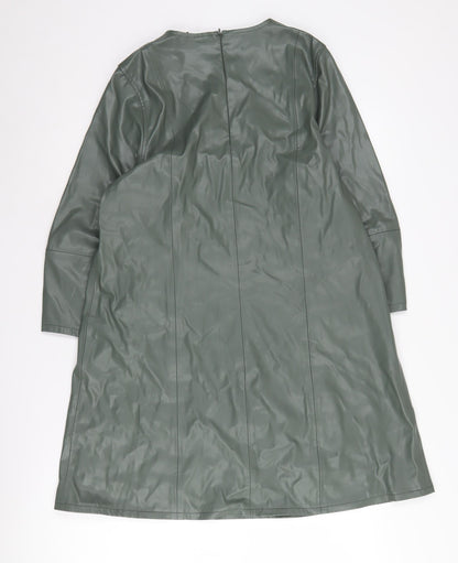 Weekday Women's Green Long Sleeve Dress Size 12