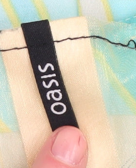 Oasis Women's Multicoloured Silk A-Line Dress Size 12