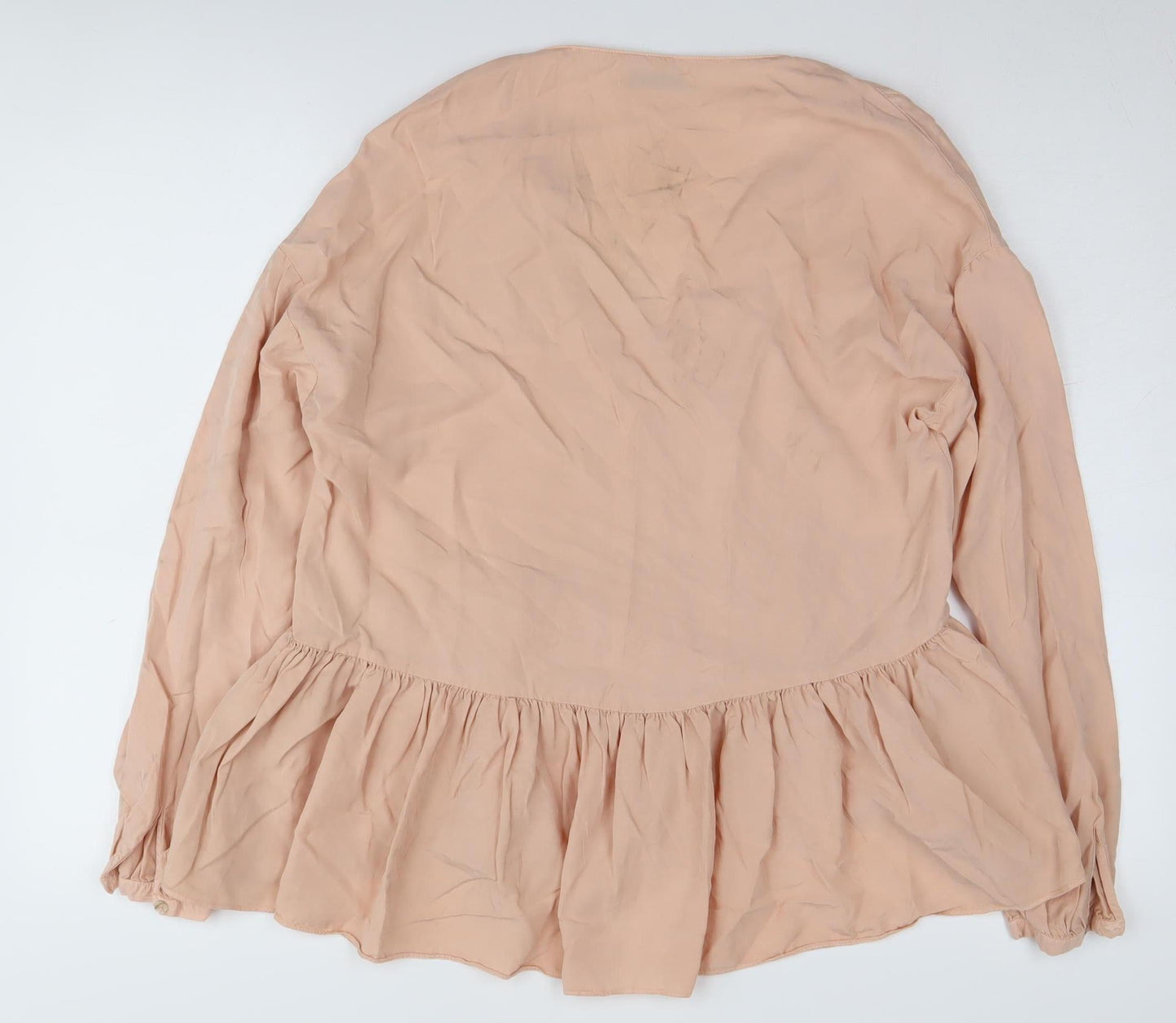 Womens UK Size XS Zara Pink Tunic Blouse