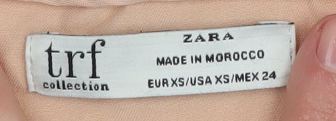 Womens UK Size XS Zara Pink Tunic Blouse