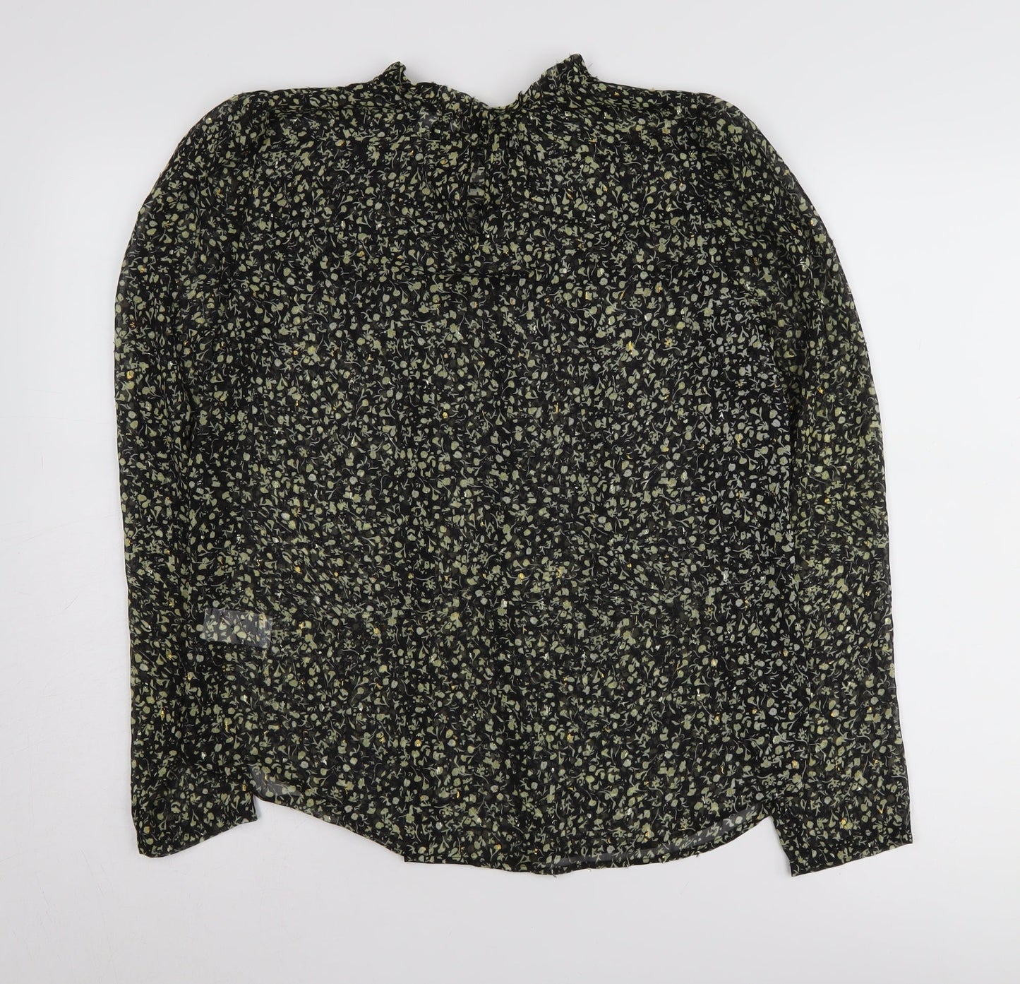 Maison d'Amélie Women's Black Floral Blouse M