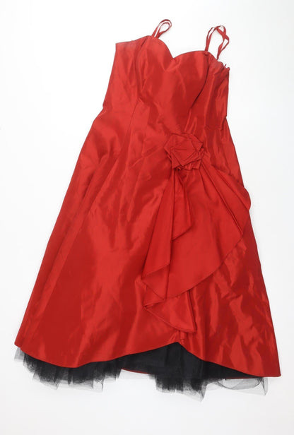 Debenhams Red Sleeveless Party Dress Size 10