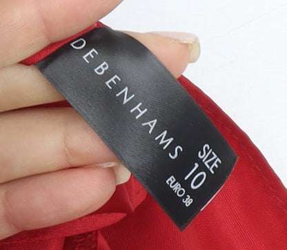 Debenhams Red Sleeveless Party Dress Size 10