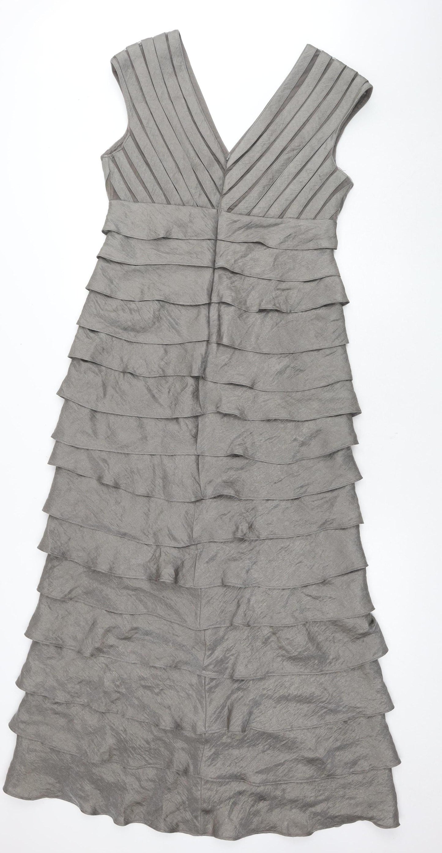 Laura Petites Women's Grey Bodycon Midi Dress, Size 12