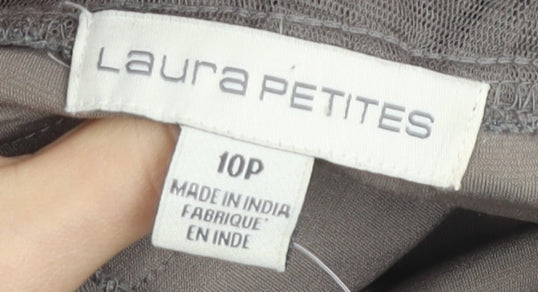 Laura Petites Women's Grey Bodycon Midi Dress, Size 12