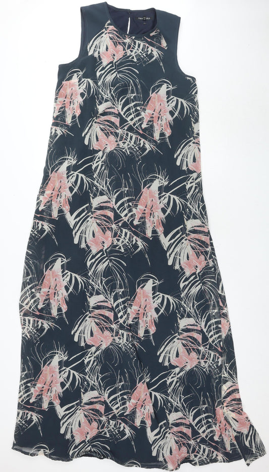 Next Women's Multicoloured Floral Shift Dress Size 12