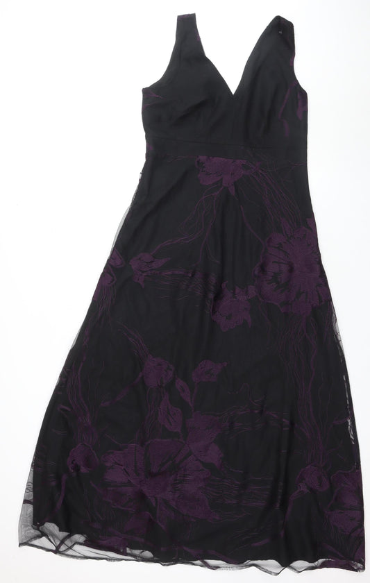 Marks and Spencer Women's Black Floral Dress