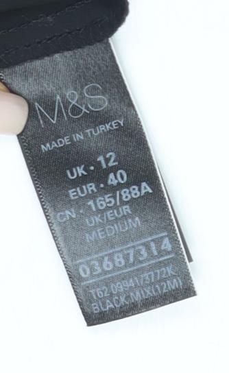 Marks and Spencer Women's Black Floral Dress