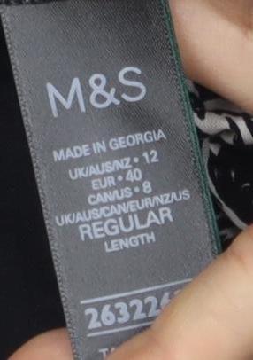 Marks and Spencer Women's Black Floral A-Line Dress Size 12