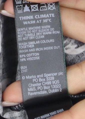 Marks and Spencer Women's Black Floral A-Line Dress Size 12