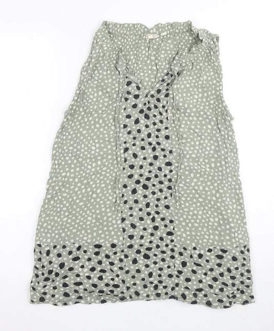 Womens UK Size 12 Fat Face Green Tunic Blouse