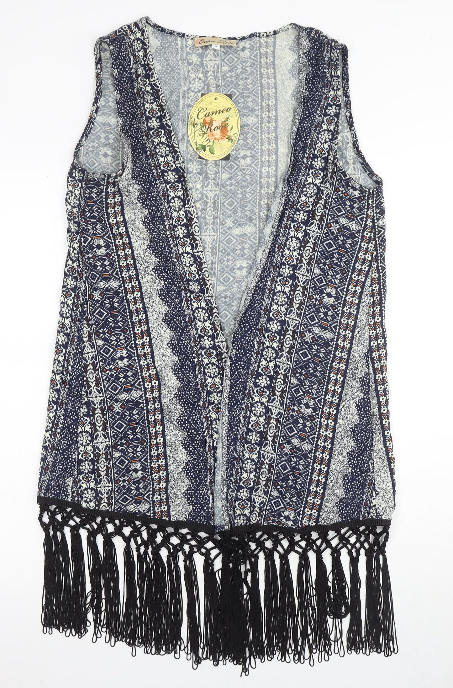 Cameo Rose Women's Blue Kimono Viscose Fringe