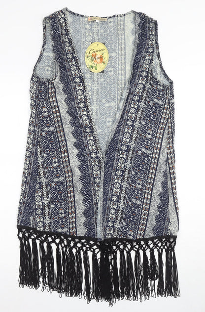 Cameo Rose Women's Blue Kimono Viscose Fringe