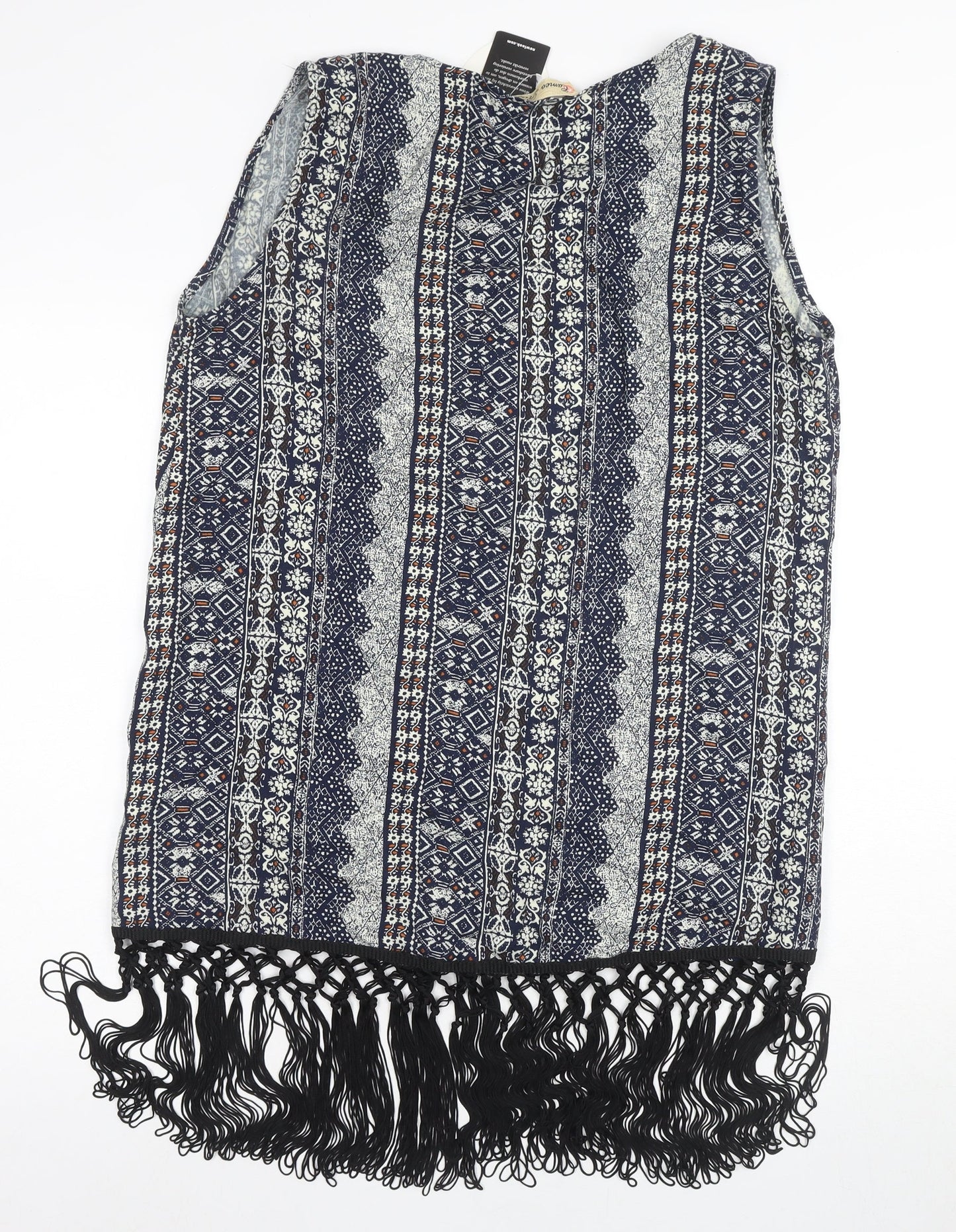 Cameo Rose Women's Blue Kimono Viscose Fringe