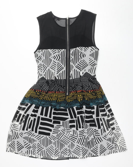 Marks and Spencer Women's Multicoloured Fit & Flare Dress Size 10