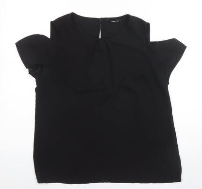 Womens UK Size 14 Oasis Black  Blouse
