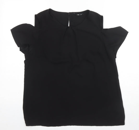 Womens UK Size 14 Oasis Black  Blouse
