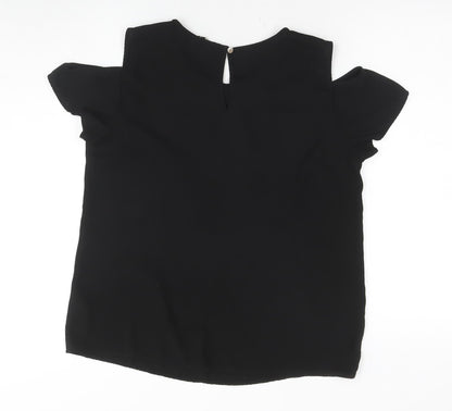 Womens UK Size 14 Oasis Black  Blouse