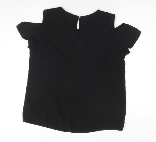 Womens UK Size 14 Oasis Black  Blouse