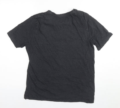 Puma Men's Black Graphic Logo T-Shirt - Size S