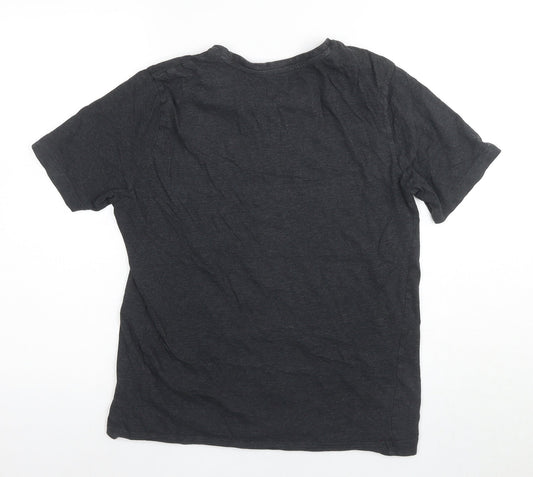 Puma Men's Black Graphic Logo T-Shirt - Size S