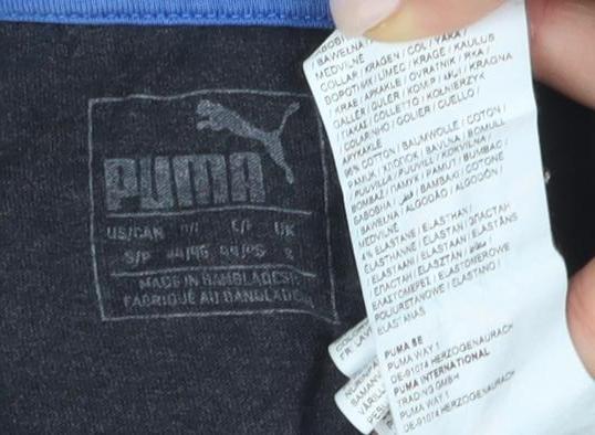 Puma Men's Black Graphic Logo T-Shirt - Size S