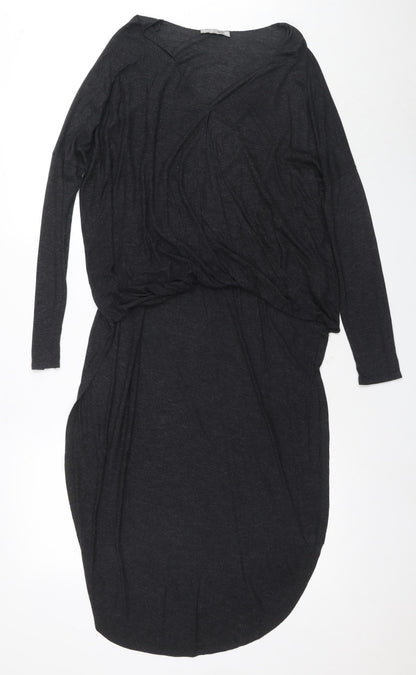 Womens UK Size 2XS Zara Black Basic Blouse