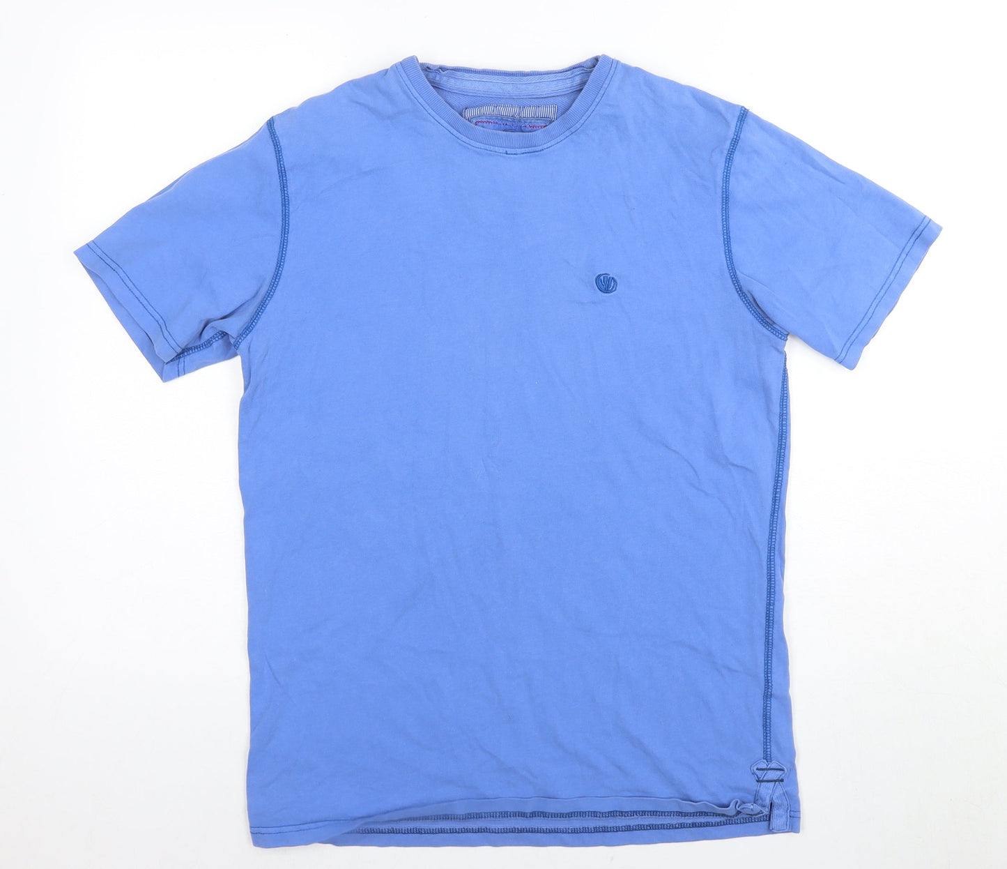 Lee Cooper Men’s Blue Cotton Crew Neck T-Shirt, S