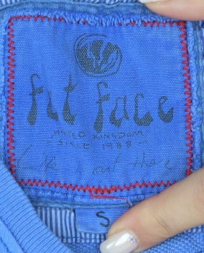 Lee Cooper Men’s Blue Cotton Crew Neck T-Shirt, S