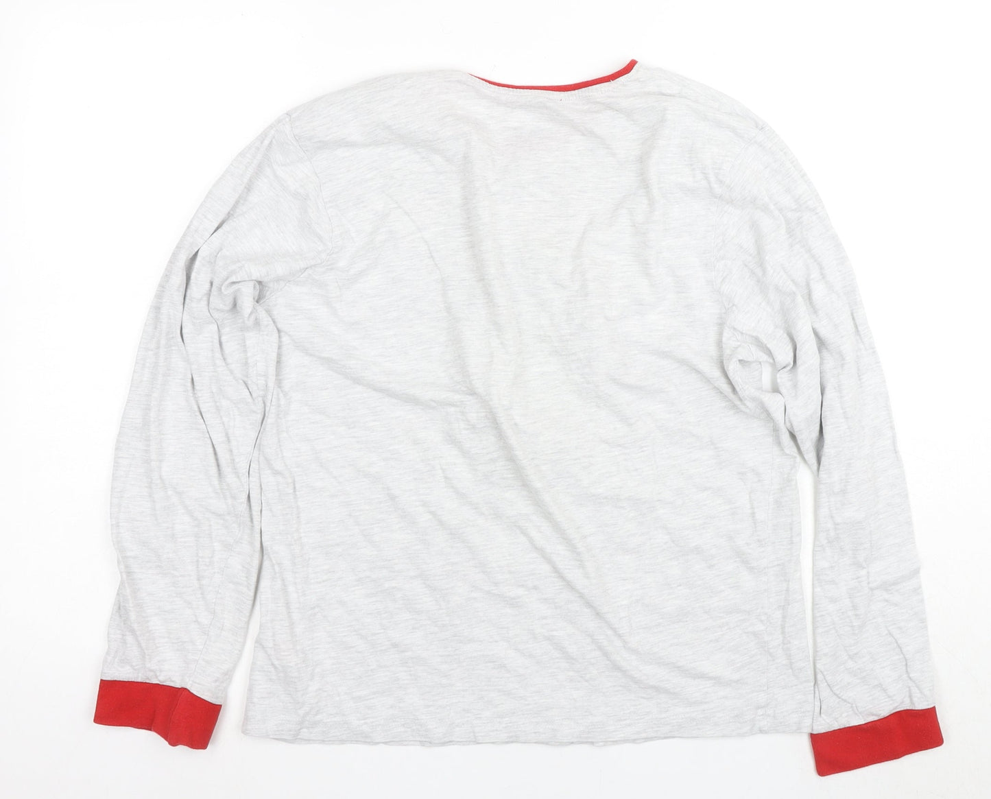 Grinch Men's Grey Red Pyjama Top M Christmas