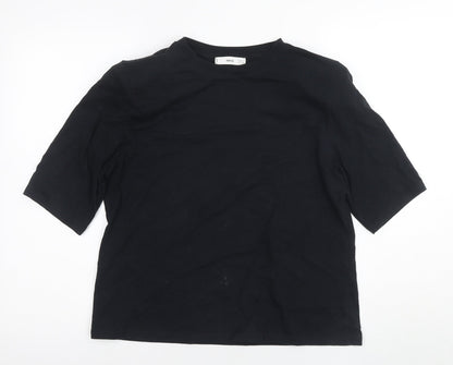 Womens UK Size M MNG Black Basic T-Shirt