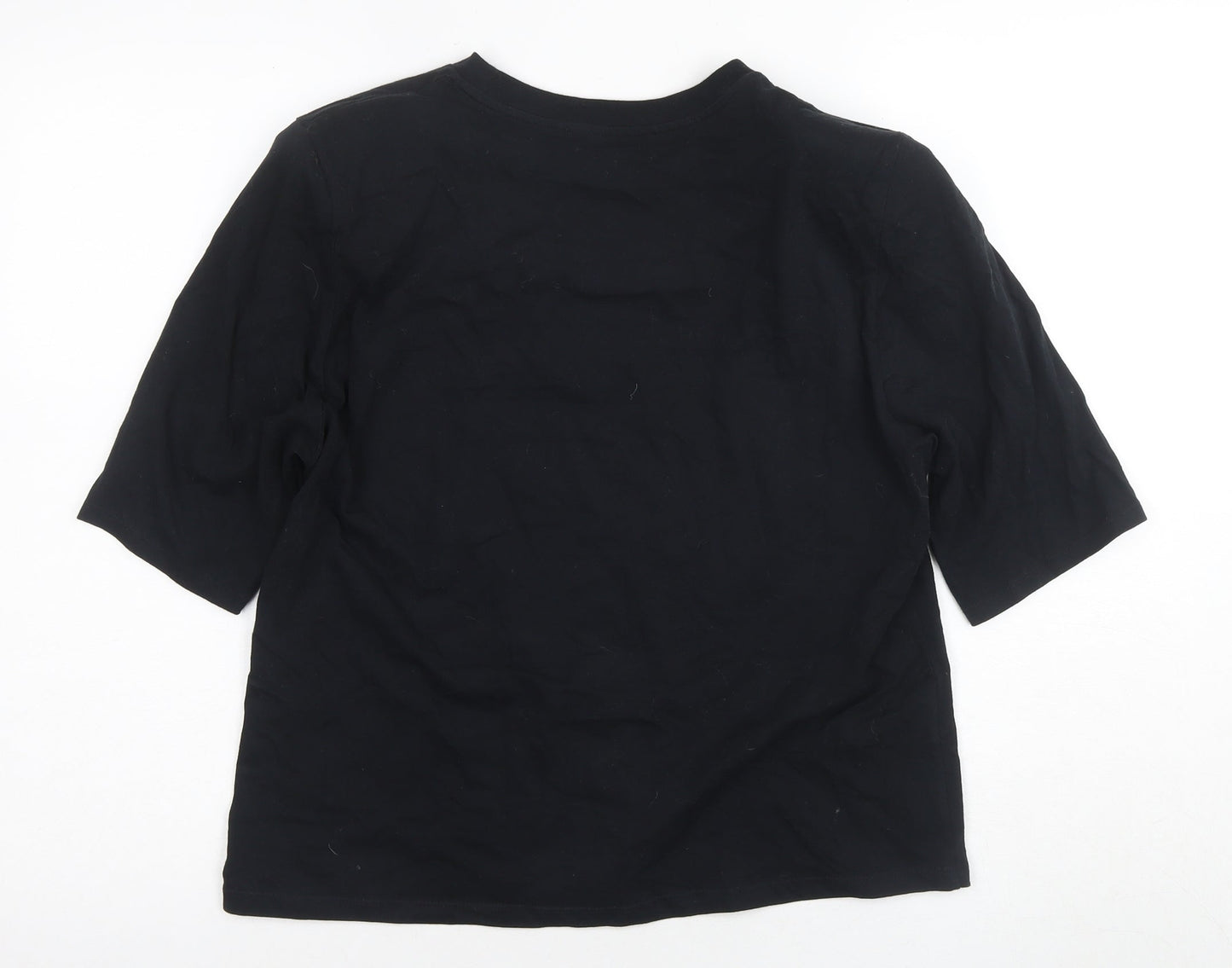 Womens UK Size M MNG Black Basic T-Shirt