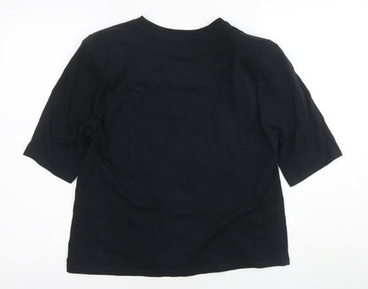 Womens UK Size M MNG Black Basic T-Shirt