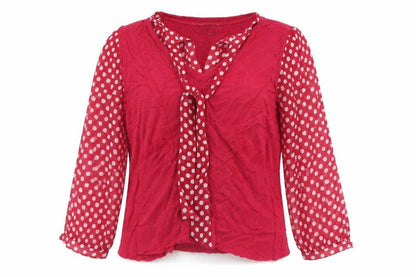 Womens UK Size L CC Red Wrap Blouse