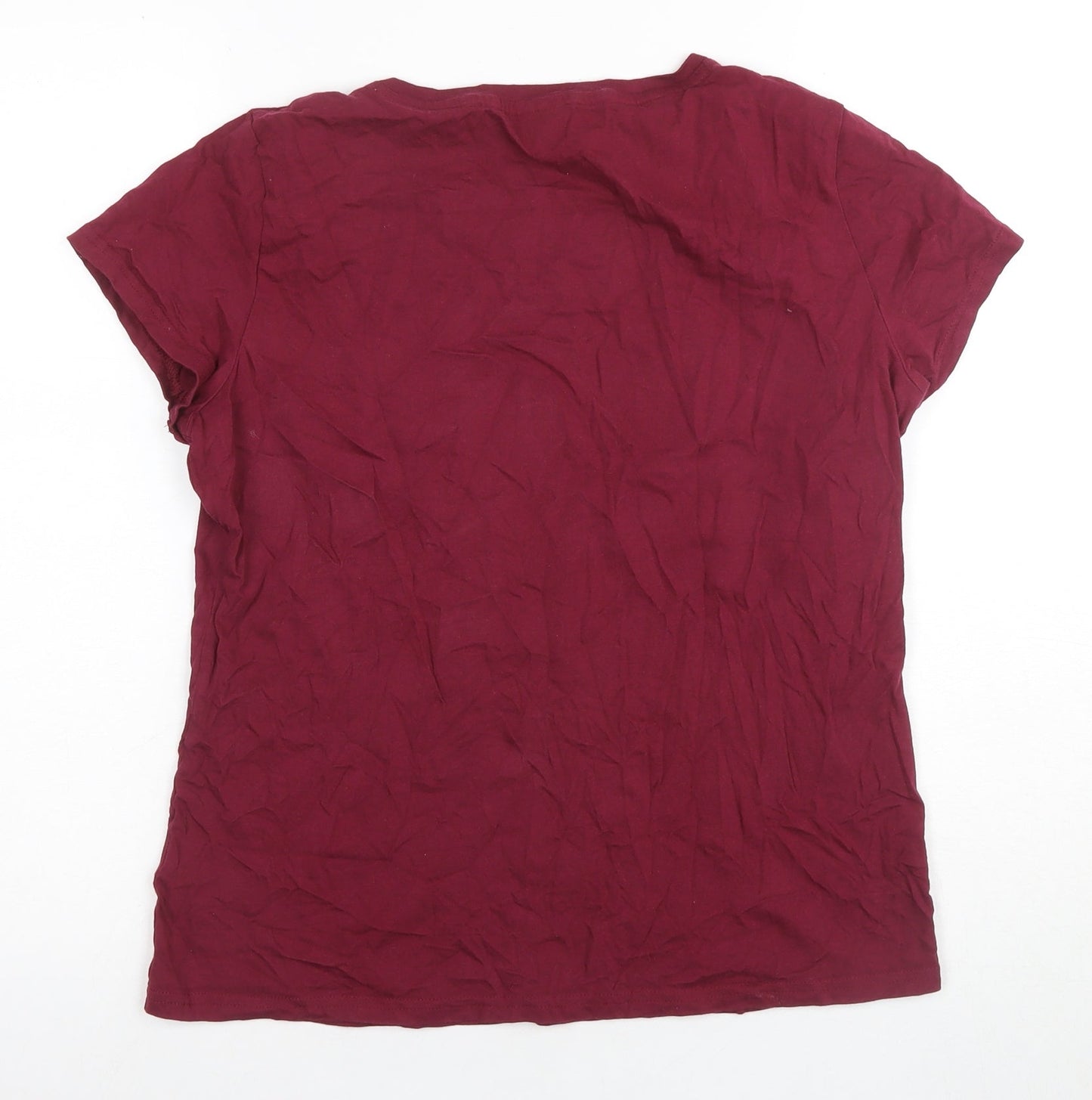 Harry Potter Women's Red Hogwarts Pyjama Top Size 8-10