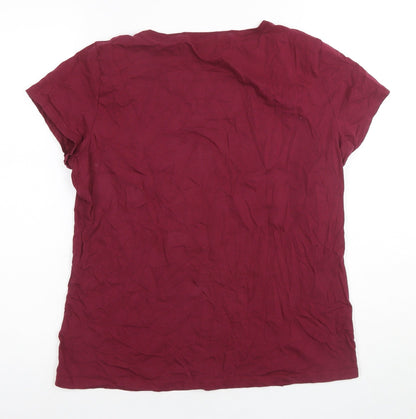 Harry Potter Women's Red Hogwarts Pyjama Top Size 8-10