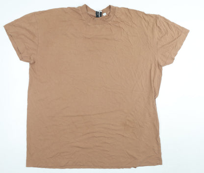 Unisex Adults UK Size 16 COLLUSION Brown  T-Shirt