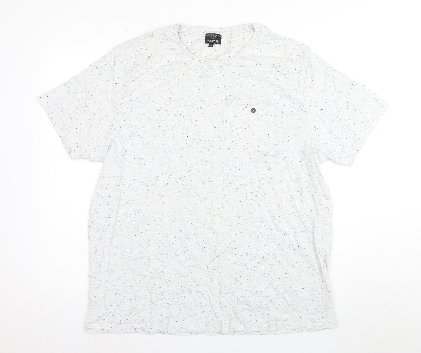 Easy Crafted Men's White 2XL Crew Neck T-Shirt