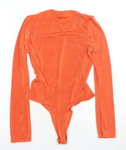 Womens UK Size 8 Missguided Orange Basic Blouse