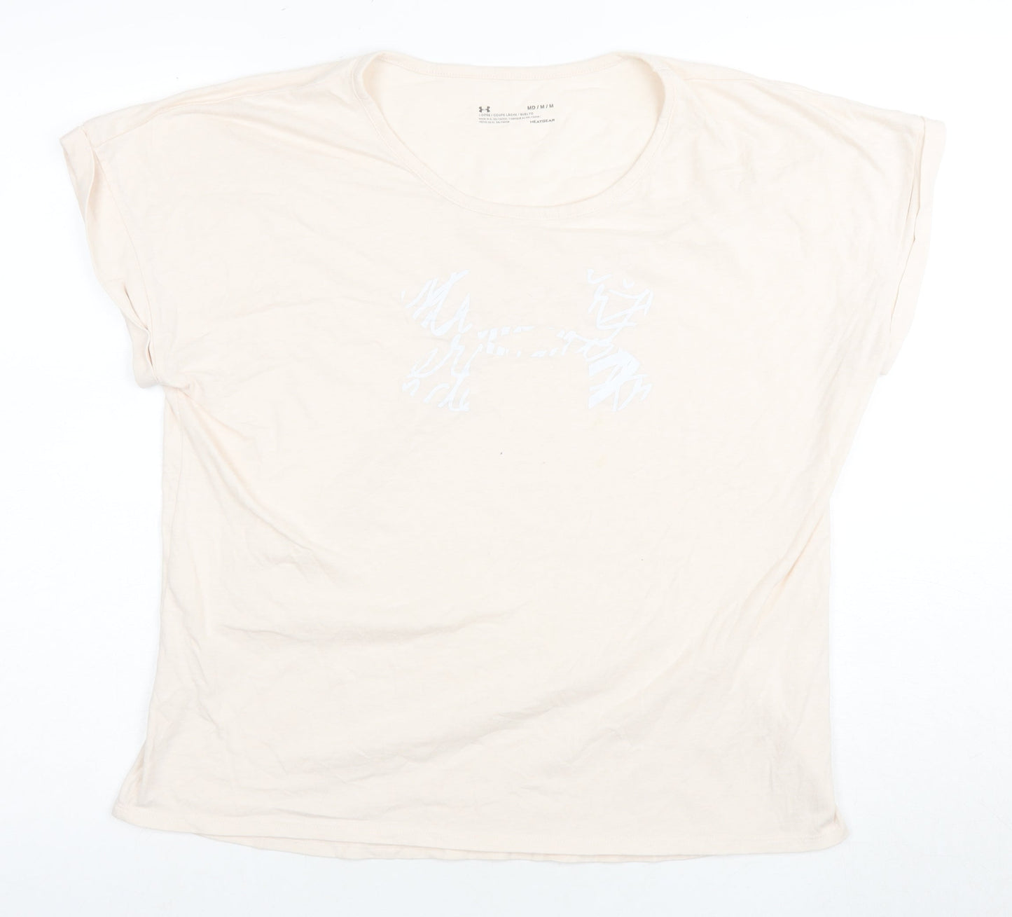Womens UK Size M Under armour Beige Basic T-Shirt