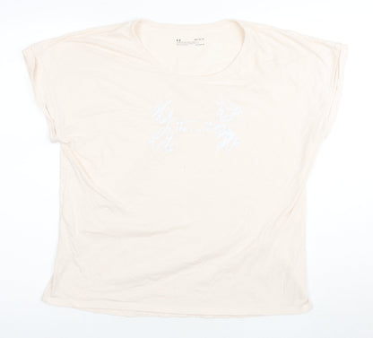 Womens UK Size M Under armour Beige Basic T-Shirt