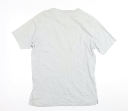 RACING GREEN Men's White Crew Neck Tee Size S