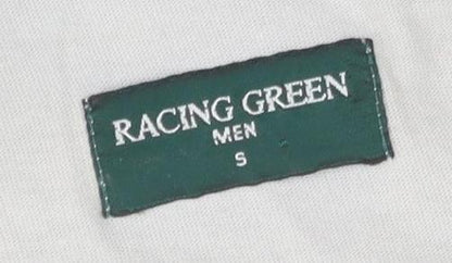 RACING GREEN Men's White Crew Neck Tee Size S