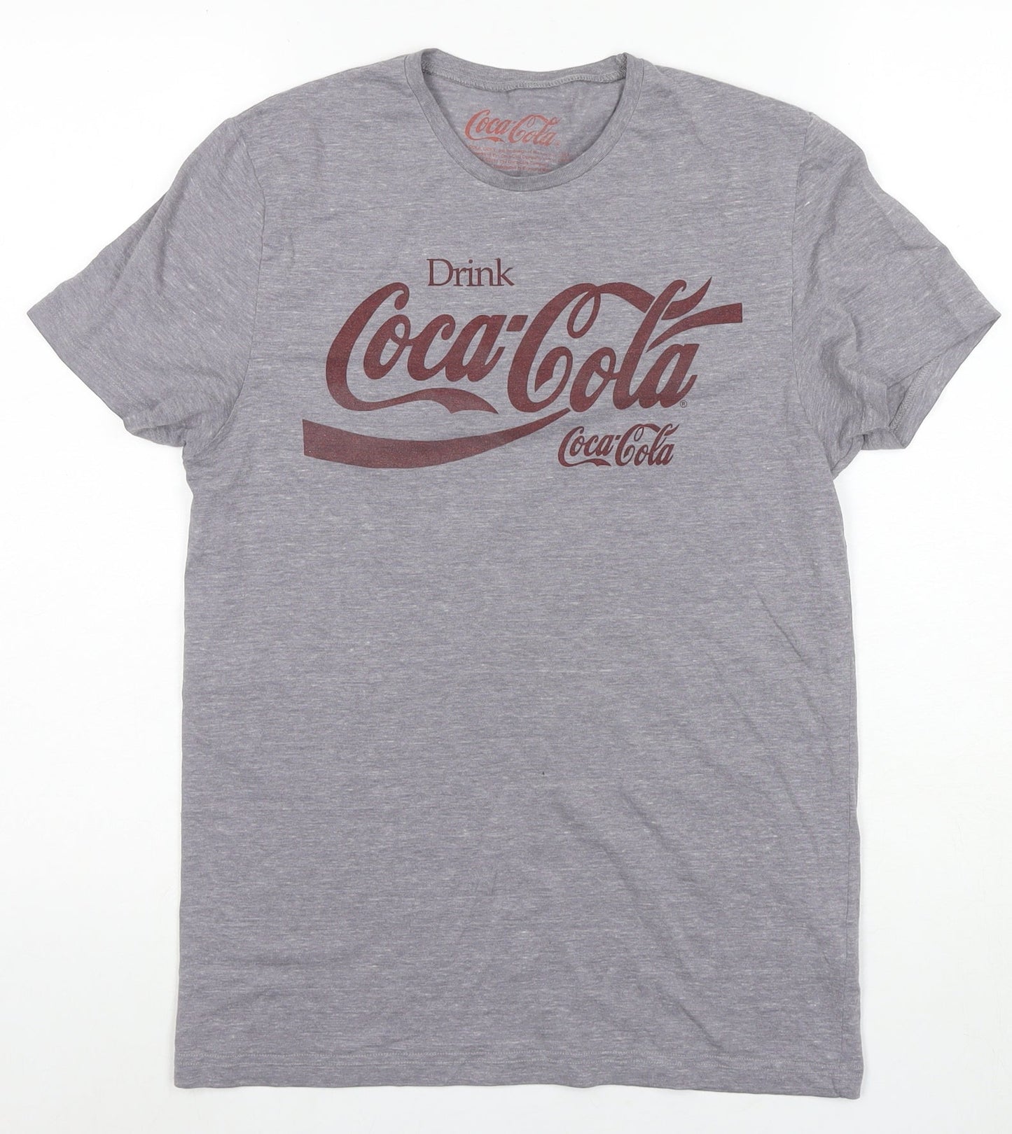 Unisex Adults UK Size S Coca-Cola Grey  T-Shirt