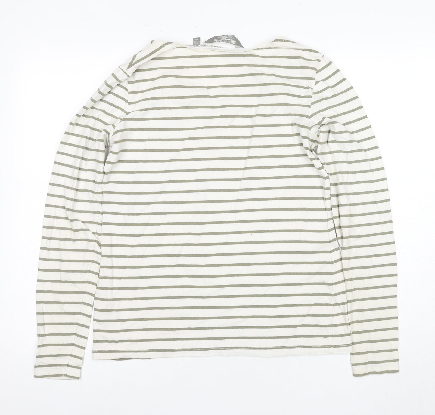 Mountain Warehouse Women's White Striped T-Shirt Long Sleeve