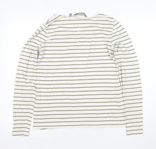 Mountain Warehouse Women's White Striped T-Shirt Long Sleeve