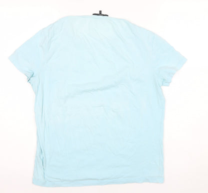 Weekday Women's Blue T-Shirt, Short Sleeve, Size L