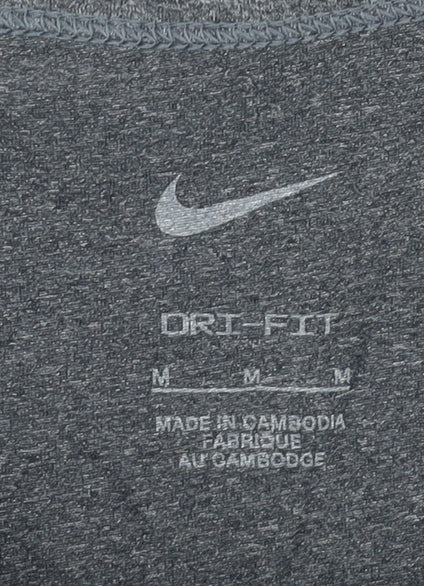 Nike Men's Grey Dri-FIT T-Shirt Medium