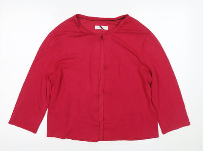 Womens UK Size 16 Richards Red Basic T-Shirt