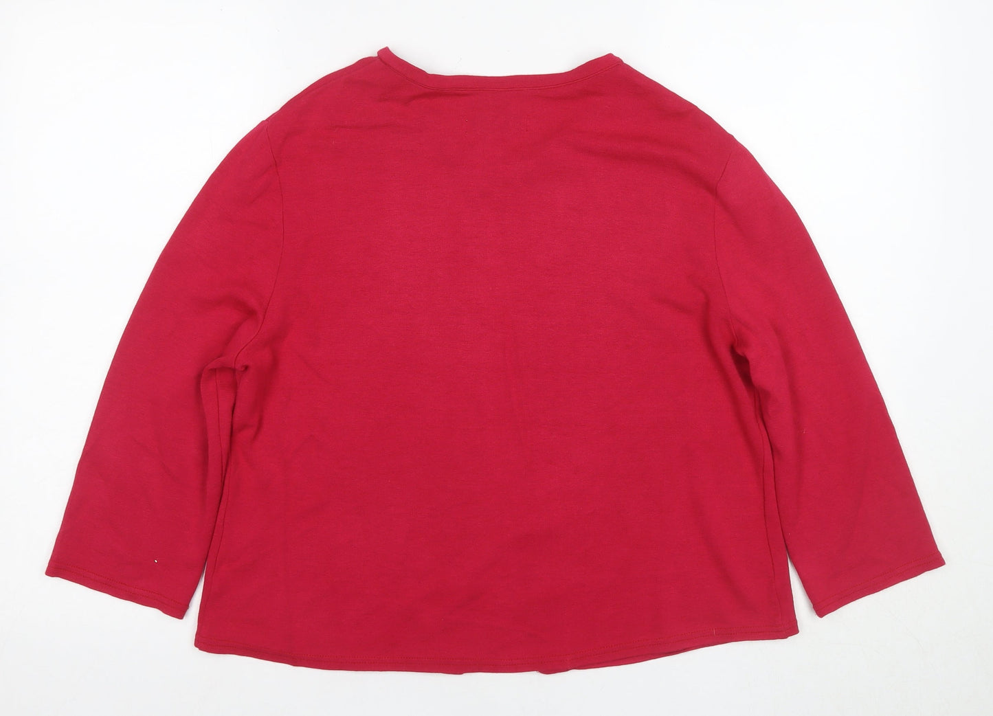 Womens UK Size 16 Richards Red Basic T-Shirt